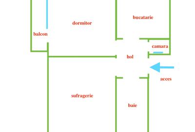 Apartament cu 2 camere decomandat în Complex Studențesc - 1