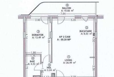 Apartament cu 2 camere semidecomandat în Florești - 2
