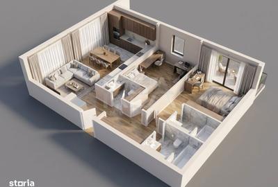 Apartament cu 3 camere decomandat în Ferdinand