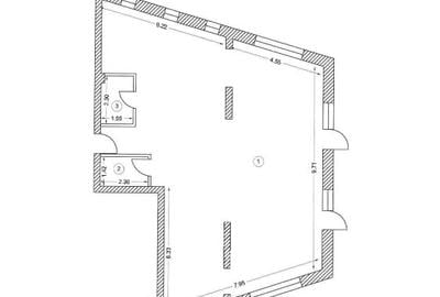 De inchiriat spatiu com. stradal 115 mp + curte parcare 56 mp  Str. Agricultori - 11