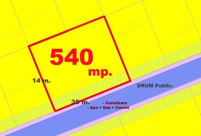 TEREN Intravilan 540 mp si 650 mp. in Alba Dealul Furcilor cu toate Utilitatile - 1