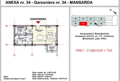 Garsoniera Balotesti central, Unirii Apartment's Balotesti - 4