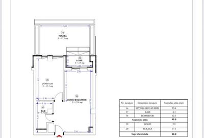 Apartament cu 2 camere, terasa de 17 mp relaxare in zo - 1