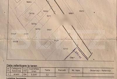 Teren de 3500 mp, în Ernei