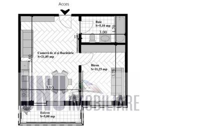 Apartament cu 2 camere decomandat în Vișani
