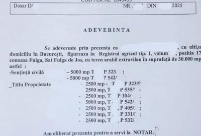 Teren agricol extravilan de 2500 mp, în Fulga - 3