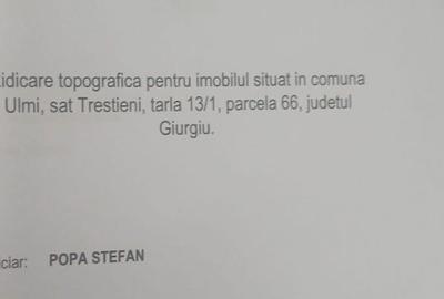 Teren de 1000 mp, în Trestieni