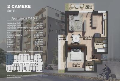 Apartament 2 camere de vanzare zona Postalionului - 1