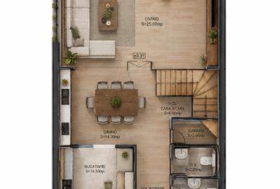 Casă cu 4 camere cu Teren 155 Mp în Central - 16