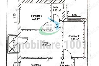 Apartament cu 3 camere semidecomandat în Central - 11