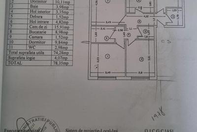 Apartament cu 4 camere, decomandat, zona Dacia - 8