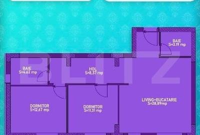 Apartament 3 camere, 69 mp utili, Asamblu rezidential zona Cornitoiu - 2