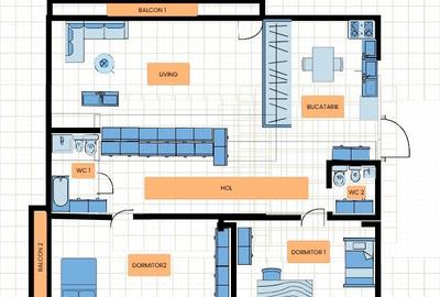 Apartament cu 3 camere decomandat în Barbu Văcărescu - 3