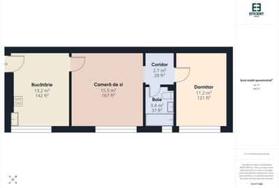 Apartament cu 2 camere, mobilat în Central - 7