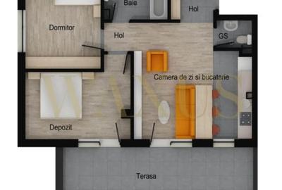 Apartament 3 camere, 58 mp+ 20 mp terasa, 2 bai, garaj, Muzeul Apei - 2