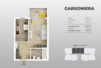 Garsoniera Decomandata | Acces Metrou Aparatorii Patriei | Ideal Investitie - 3