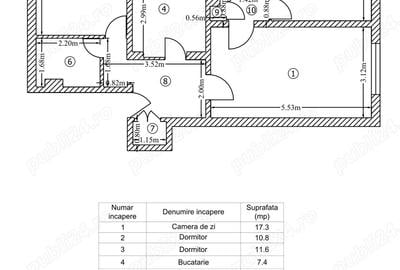 Ap 3 cam, 2 bai, ct+ac noi, 7 din 8, bl 1986 anv 2024, Parc Plumbuita, modernizari, p - 10