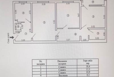 Apartament spatios, trei camere semidecomandate, etaj 1 din 4, Tiglina 3 - 9