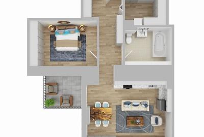 Apartament cu 2 camere în Central