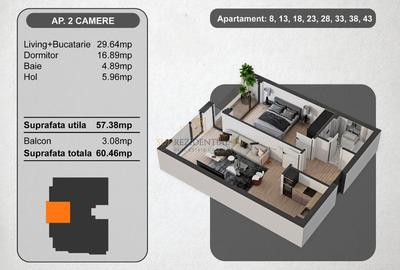 Apartament cu 2 camere semidecomandat în Cotroceni - 21