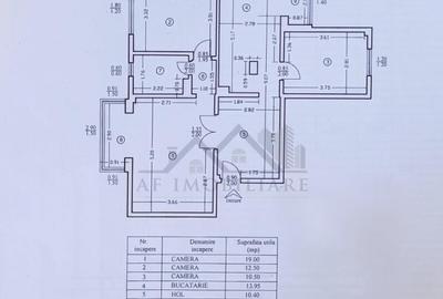 Apartament cu 3 camere decomandat, mobilat în Frumoasa