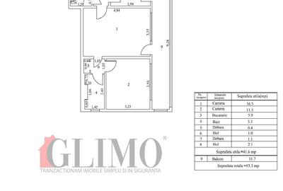 Apartament cu 2 camere semidecomandat în Central - 4