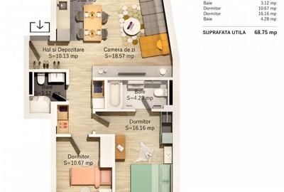 Proiect NOU | Apartamente de 2,3 si 4 camere | Centru / Parcul Central - 8