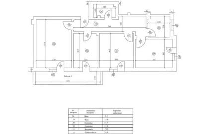 Apartament cu 3 camere decomandat în Central