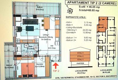 Apartament cu 2 camere în Lujerului - 22