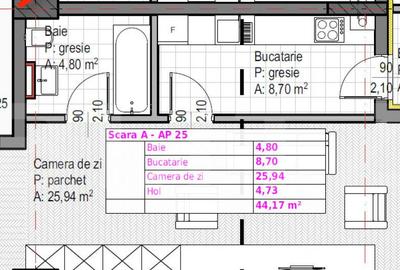 Apartament cu 1 camera + bucatarie inchisa , Soporului