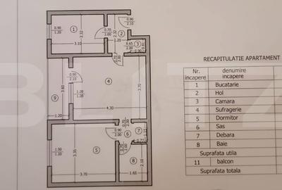 Apartament 2 camere, 49mp,etaj 3 ,zona Centru - 9