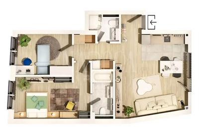 Apartament cu 3 camere semidecomandat în Grigorescu - 1