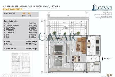 Apartament cu 3 camere în Berceni - 2