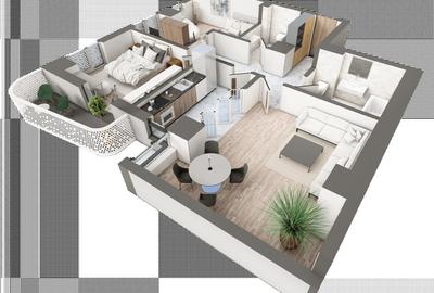 APARTAMENT CU 3 CAMERE DECOMANDAT, 2 BAI , COMPLEX PREMIUM +++, COMISION 0% !!! - 1