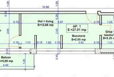 Apartament cu 2 camere semidecomandat în Apahida