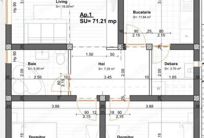 Duplex pe Orizontala in Giroc Sat, 72 mp utili + teren 175 mp Duplex pe Orizontala in Giroc Sat, 72 mp utili + teren 175 mp - 1