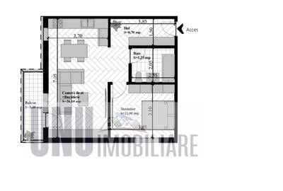 Apartament cu 2 camere decomandat în Vișani