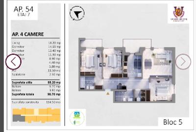 4 camere in bloc nou, disponibil din primavara, accept firma și contract ANAF - 8