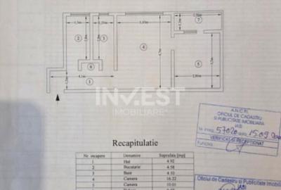 Apartament cu 2 camere nedecomandat, mobilat în Mircea cel Bătrân