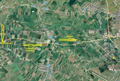 Teren industrial Feldioara cu front generos la DN13 - 2