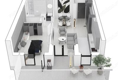 Apartament cu 2 camere semidecomandat în Mehala - 6