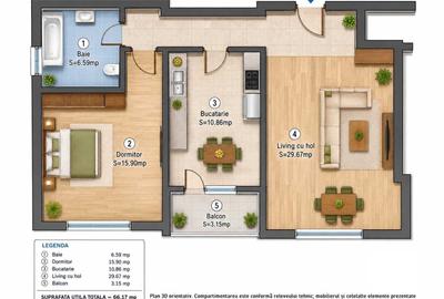 Apartament cu 3 camere decomandat în Exterior Vest - 1