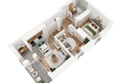 Apartament de 3 camere, 56 mp, ansamblu rezidential nou - 2