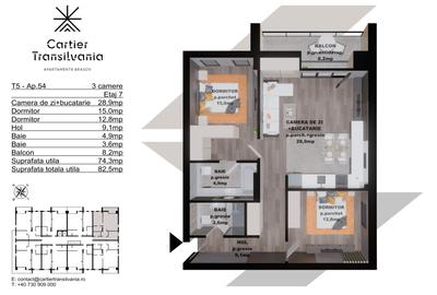 CARTIER TRANSILVANIA, APARTAMENT 3 CAMERE INCALZIRE PARDOSEALA,FATADA VENTILATA - 15