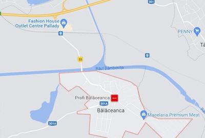 Teren de 3200 mp, în Bălăceanca