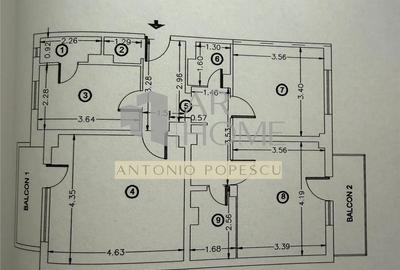 Apartament cu 3 camere decomandat, mobilat în Central - 3