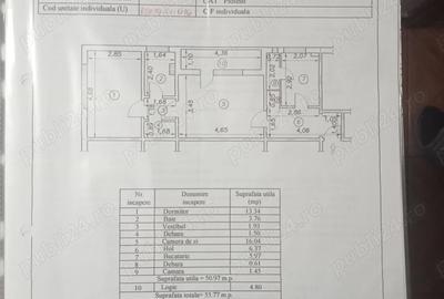 Apartament cu 2 camere semidecomandat în Central