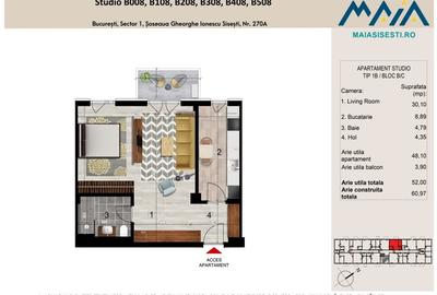 STUDIO BANEASA | MAIA | LANGA METROU STRAULESTI | FINISAJE PREMIUM - 6