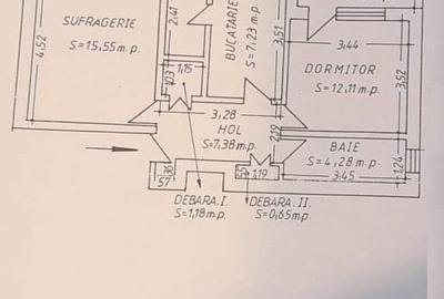 Apartament 2 cam, etaj 3, zona Nord - 12