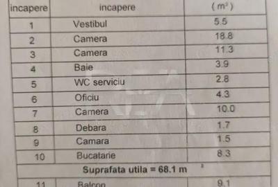 Apartament cu 3 camere decomandat în Ghencea